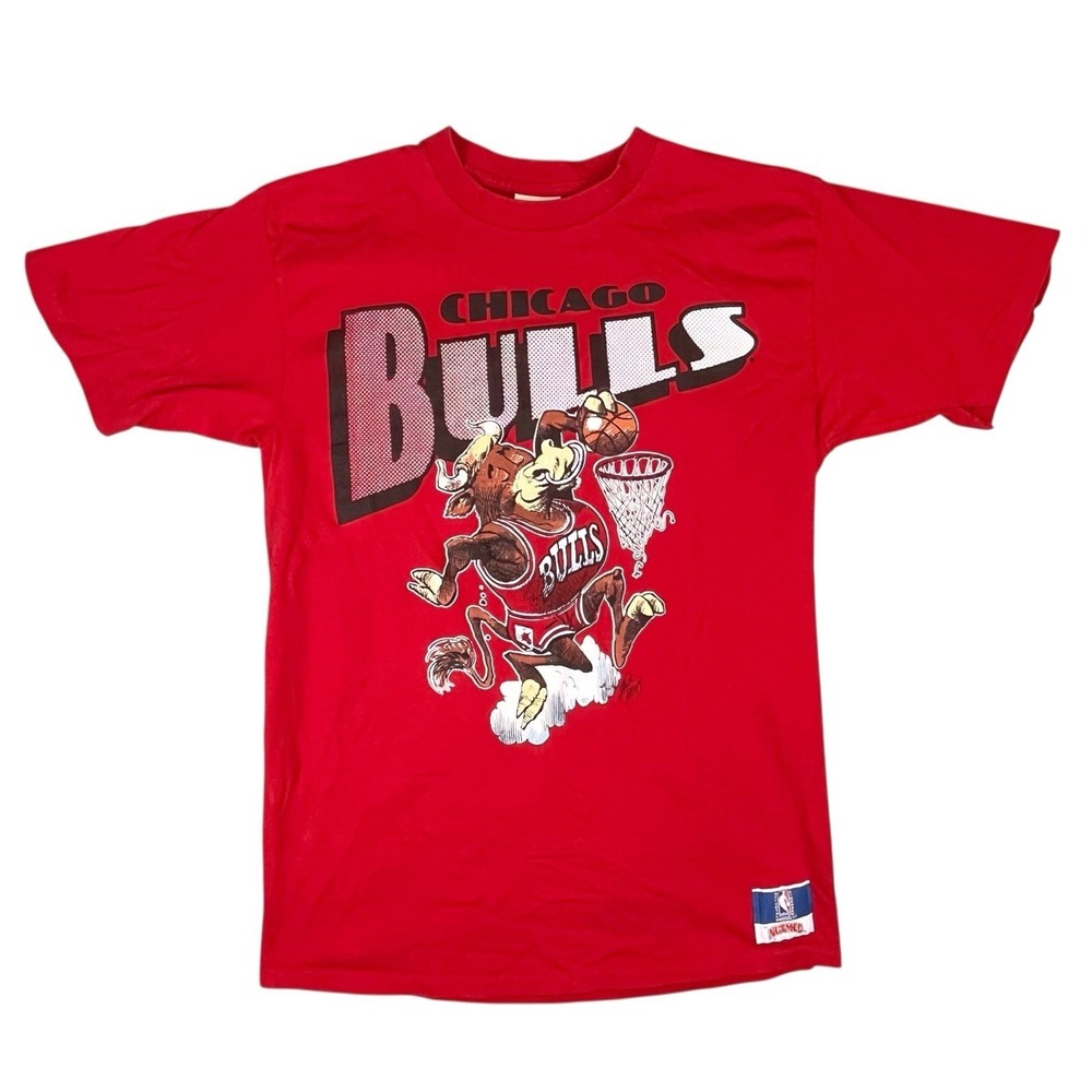 Vintage Chicago Bulls Shirt Mens XL Jack Davis Nutmeg Basketball Benny The Bull